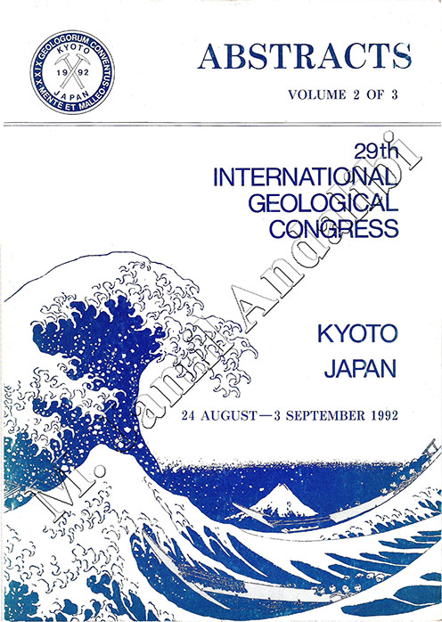Dr. M. Jamil Andalibi - 29th International Geological Congress - Kyoto - Japan - Abstracts - Cover